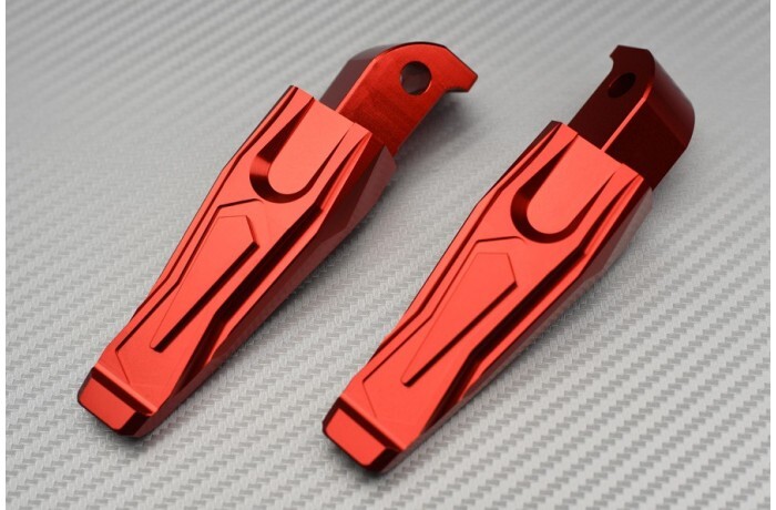 Cales-pieds arrière anti-glisse rouge pour YAMAHA FZ-1 RN16 et FZ1N