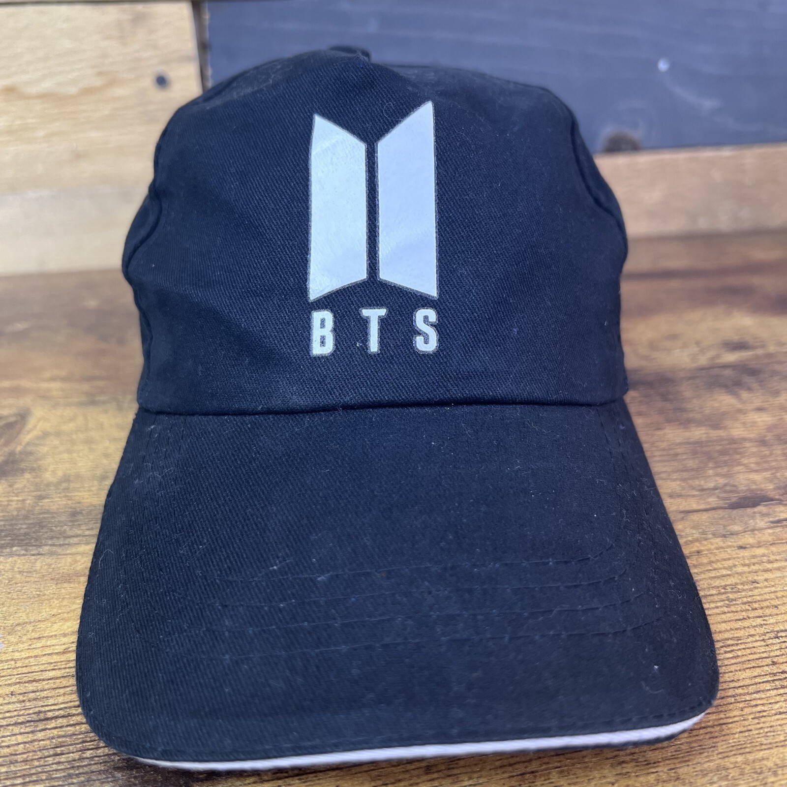 BTS Black Adjustable Strap-Back Hat Baseball Cap - image 2