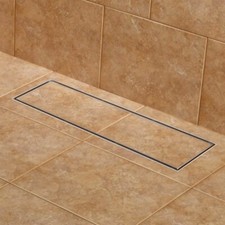 Signature Hardware 24" Cohen Linear Tile In Shower Drain Brushed Stainless
