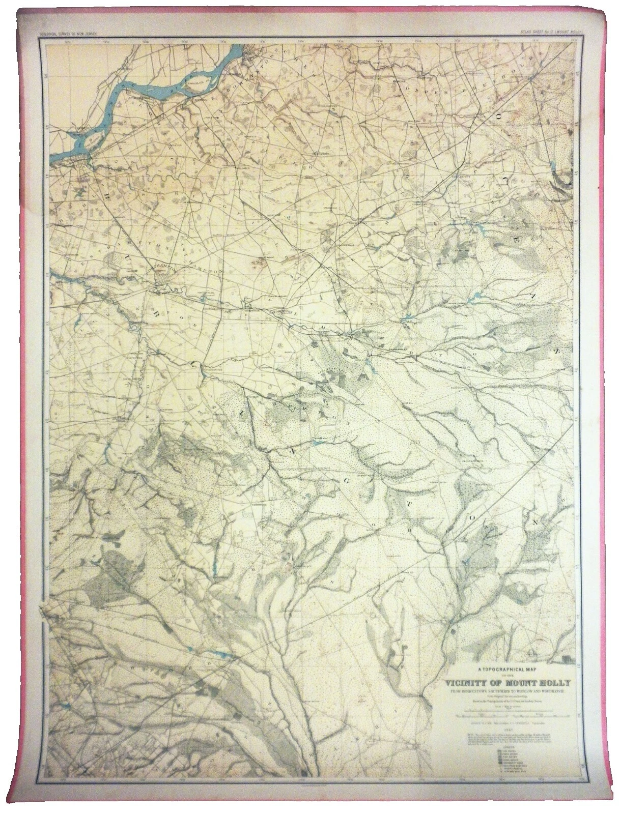 Antique Original Topographical Map Antique Wall Maps