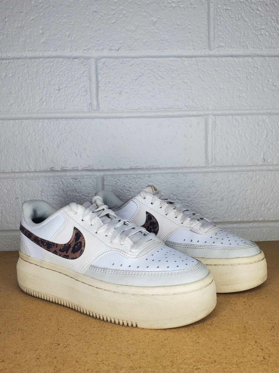 ★Nike★大人気★WMNS COURT VISION ALTA レオパード★追跡可 Nike Court Vision Alta Platform White Leopard DO2791 100