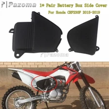 Pair Dirt Bike Battery Box Side Cover ABS Plastic For Honda CRF230F 2015-2019