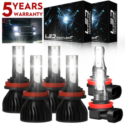 For 2016-2023 Toyota Tacoma 6x LED Headlights High Low Beam Fog Light Bulbs P4C