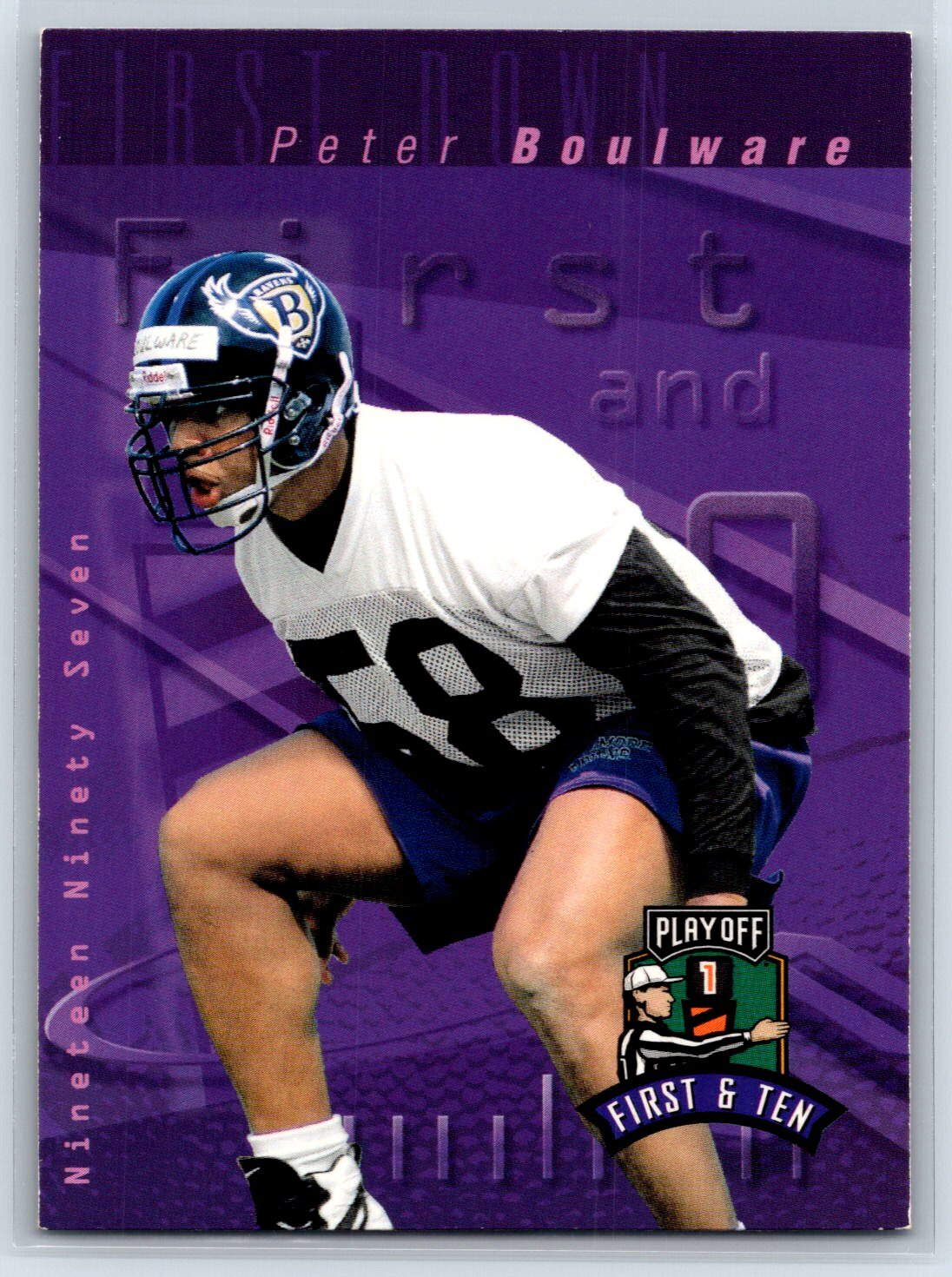 1997 Playoff First & Ten Peter Boulware Rookie Baltimore Ravens RC #158
