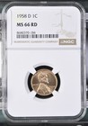 1958 D 1C RED - Label NGC Standard Brown — photo 1
