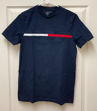Men's Tommy Hilfiger Size Small Tino Logo Tee Stripe Regular Fit