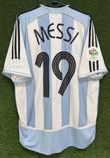 MEN'S LEO MESSI ARGENTINA NATIONAL 2006/2007 SOCCER FOOTBALL SHIRT JERSEY SIZE L