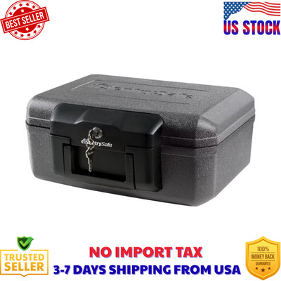 SentrySafe 1200 Fire-Resistant Box Safe with Key Lock 0.18 Cu. ft., Black