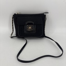Love Moschino Black Pleated Crossbody Bag Gold Chain Shoulder Handbag Purse