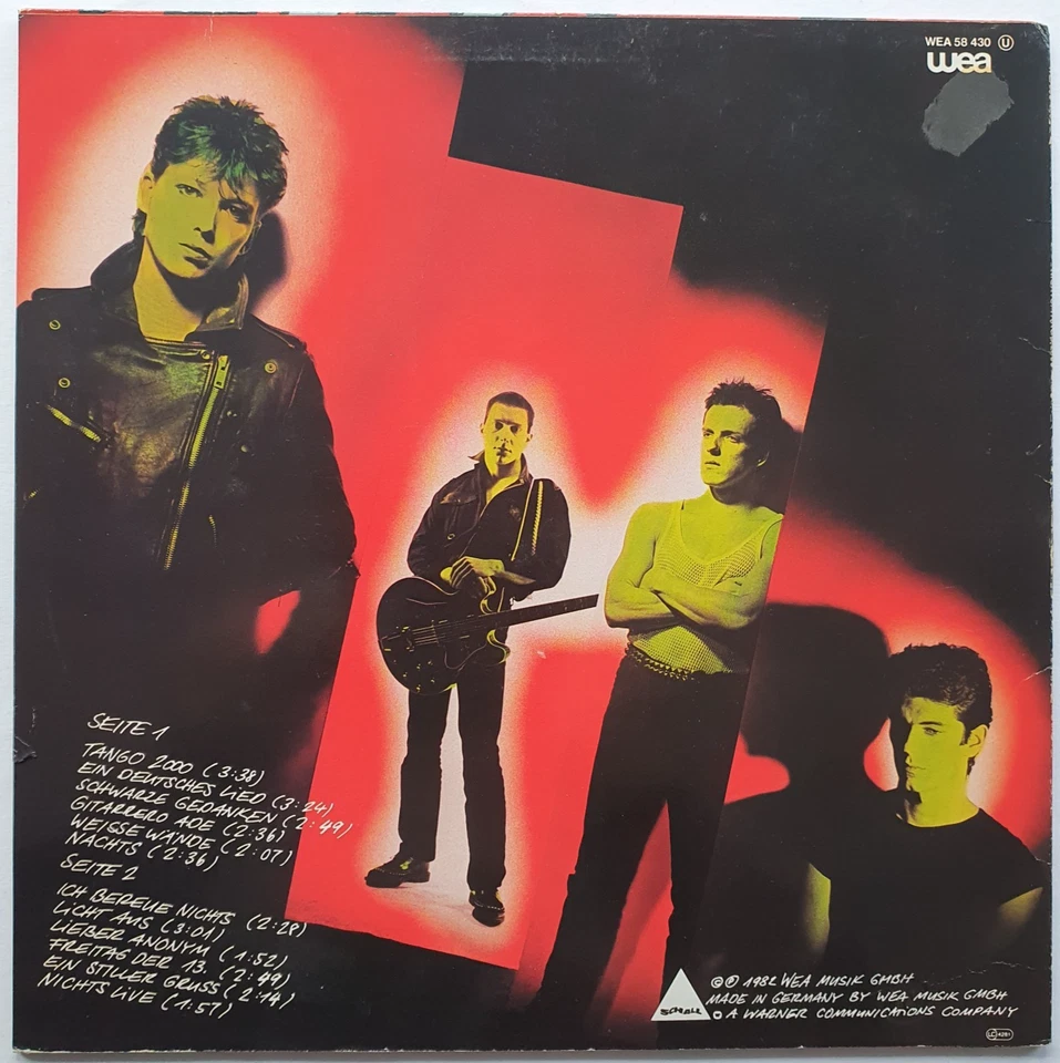 Nichts – Tango 2000 (Vinyl, 1982), OIS mit Texten, sehr gut (VG++) - Bild 2 von 4