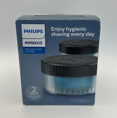 Norelco Philips Quick Clean Pod Cartridges, (2 Pack), Model CC12/52