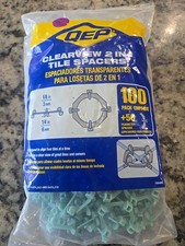 QEP 1/8   1/4 Inch Clearview 2 In 1 Tile Spacers 100 Count  50 Green Plastic