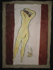 Perfect  Hand painted oil painting on canvas "Bathing beauty"  SANYU 常玉 Chang Yu