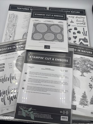 Stampin UP Ringed With Nature TREE RINGS HYBRID Rooted In Nature Timber Die Fold