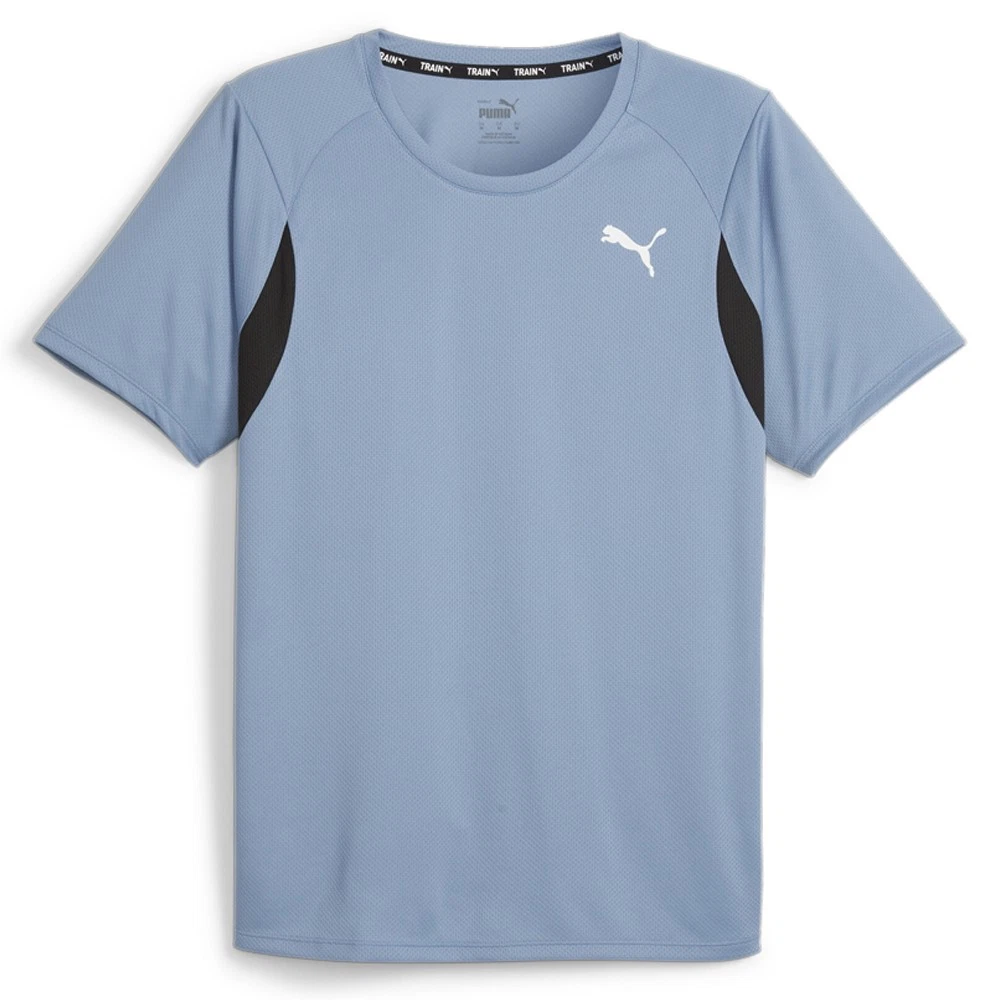 T shirt Puma Fit girocollo ultra respirabile manica corta uomo blu top casual