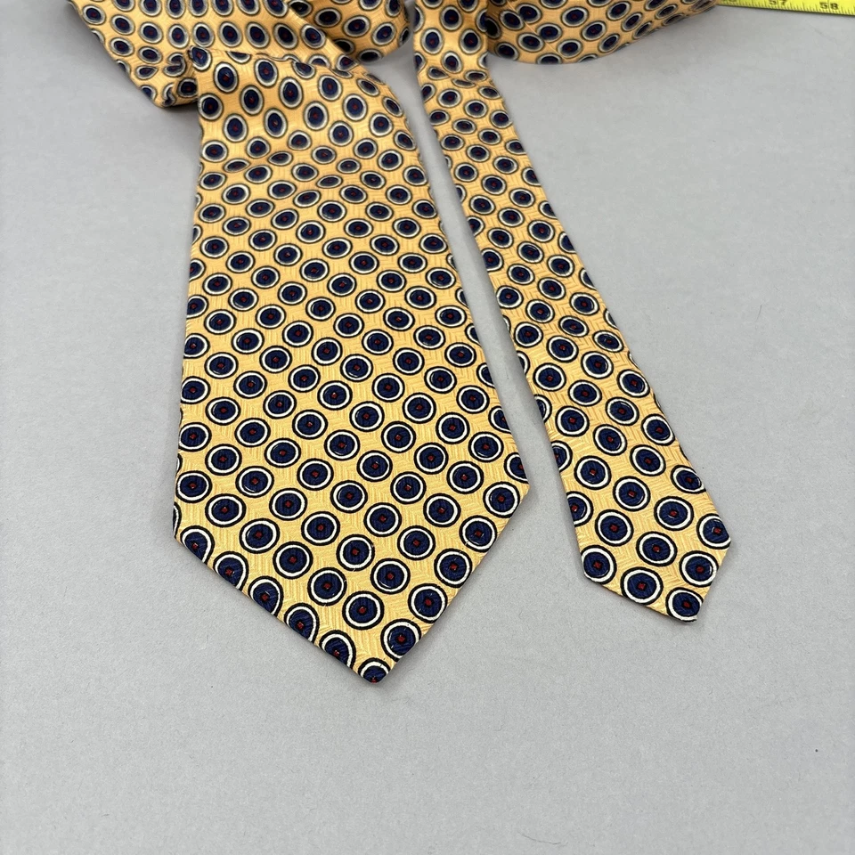 Corbata de seda Polo Ralph Lauren para hombre patrón geométrico clásico hecha en Italia vintage Foto 3 de 4