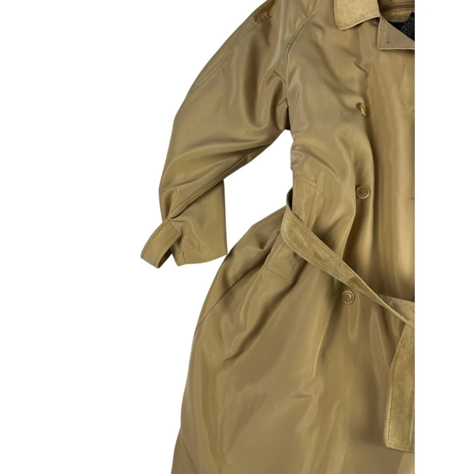 Gabardina Terry Lewis Classic Luxuries para mujer caqui repelente al agua 1X Foto 4 de 4