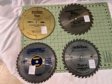 Lot of 10 Table/Miter/Chop Saw Blades 4-10” & 6-8”Ridgid/Craftsman/DeWalt/Hitach