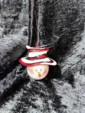 Christmas Glass Snowman Head.