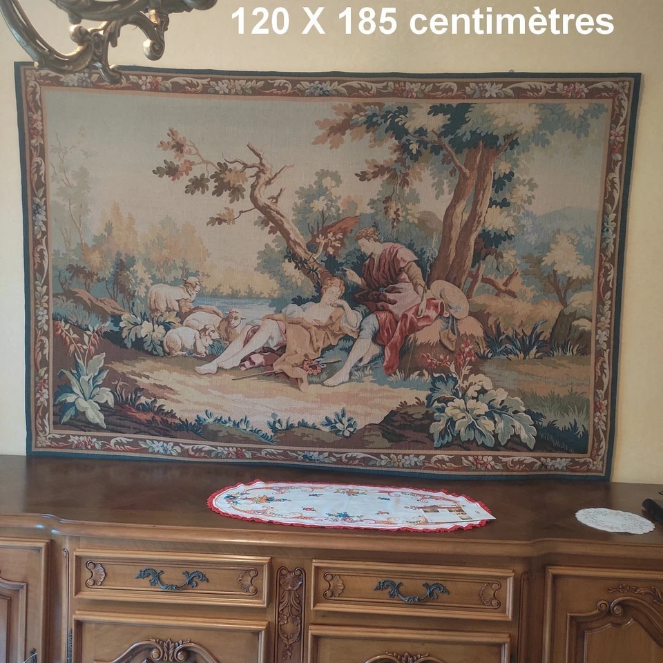 ✅ ANCIENNE ET BELLE TAPISSERIE  IDYLLE robert four a AUBUSSON N° 895 / 18ème - Photo 2/4