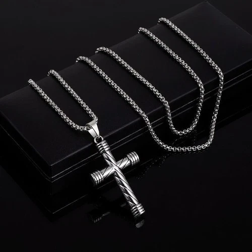 Contemporary Cross Pendant Necklace