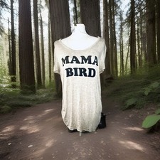 $28 HOT GAL MATERNITY MADE IN USA 'MAMA BIRD' SOFT RAYON STRETCH TOP