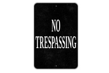 No Trespassing Metal Sign - Private Property Wall Art