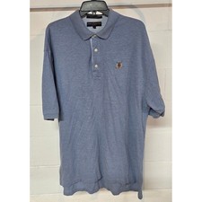 Vintage 90s Tommy Hilfiger Golf Mens Blue Heather Short Sleeve Crest Polo XL