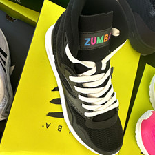 Zumba Air Classic High Men s High Top Lace Up Athletic Sneakers Black/White