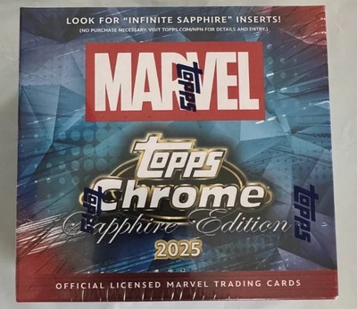 2025 Topps Marvel Comics Chrome Sapphire Hobby Box New Sealed
