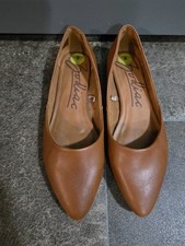Zodiac Womens Cognac Brown Leather Pointed Toe Flat Shoes Size 8 Casual Comfort