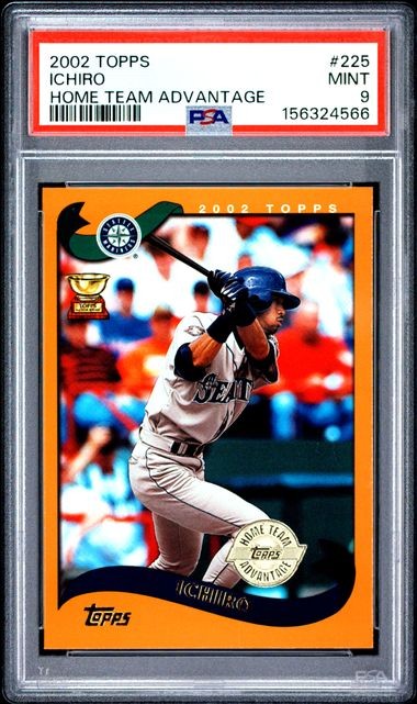 ICHIRO SUZUKI - PSA 9 - 2002 Topps #225 - HOF - CUP - HOME TEAM ADVANTAGE