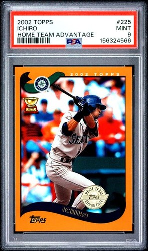 ICHIRO SUZUKI - PSA 9 - 2002 Topps #225 - HOF - CUP - HOME TEAM ADVANTAGE