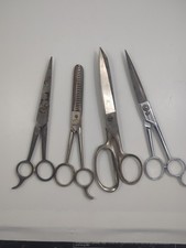 vintage lot of 4 barber scissors