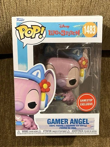 Funko Pop Disney Lilo & Stitch Gamer Angel # 1483 Gamestop Exclusive