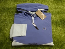 Zero Restriction Mens Tyson Hoodie Golf Pullover NGLA Logo Skyway/Pacific Medium