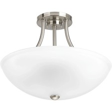 Progress Ltg 13 Semi Flush or Pendant Brushed...