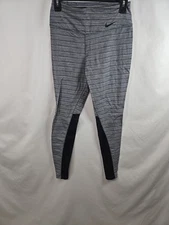 Nike Leggings Dri Fit , grey and Black With Sheer, size medium 