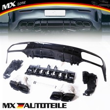 Für Benz C-Klasse W205 AMG Coupé 15-21 C63 Style Heckstoßstange Diffusor Auspuff