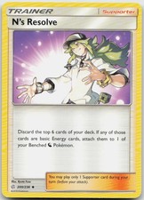 N's Resolve 200/236 Uncommon Cosmic Eclipse Pokemon TCG LP