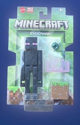 Minecraft Action Figure - ENDERMAN [Ender Pearl & Grass Block] JCN37 -New Mattel