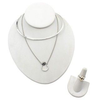James Avery Sterling Two Tone Ring Pendant Collar Necklace Lot of 3 #S3535 4