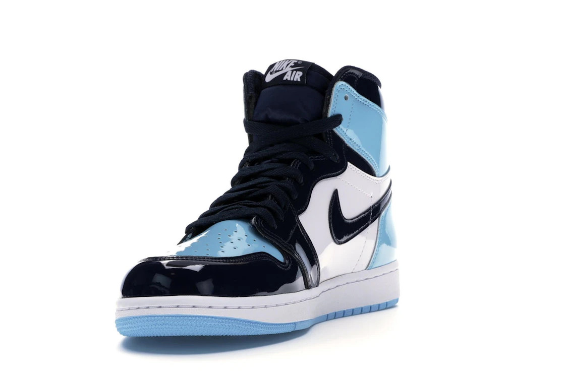 人気話題！Nike Wmns Jordan 1 Retro High UNC Patent Size 5.5Y (7W) - Nike Air Jordan 1 Retro High OG UNC Toe