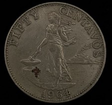 1964 Philippines 25 Twenty Five Centavos Beautiful Actual Coin TC137*