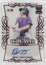 2021 Leaf Trinity Clear Auto Red 14/50 Benny Montgomery #CA-BM1 Auto uk2