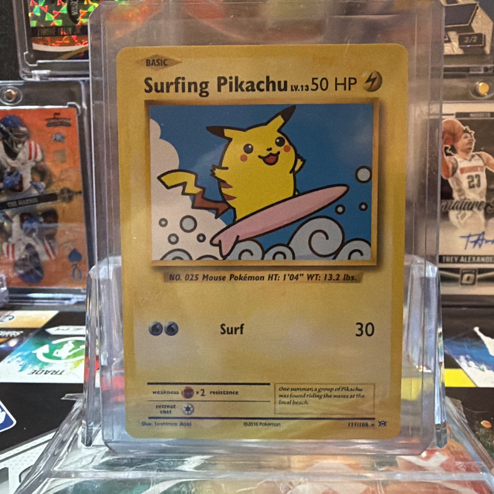 Pokemon TCG XY Evolutions Surfing Pikachu - 111/108 - Secret Rare Near Mint