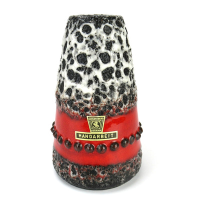 Schlossberg Keramik Vase 60er 70er Jahre Vintage Fat Lava Retro WGP 14,5cm