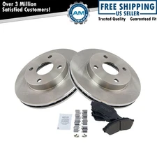 Front Ceramic Disc Brake Pads & 2 Rotors Kit Set for 99-01 Mazda Protege 1.6L