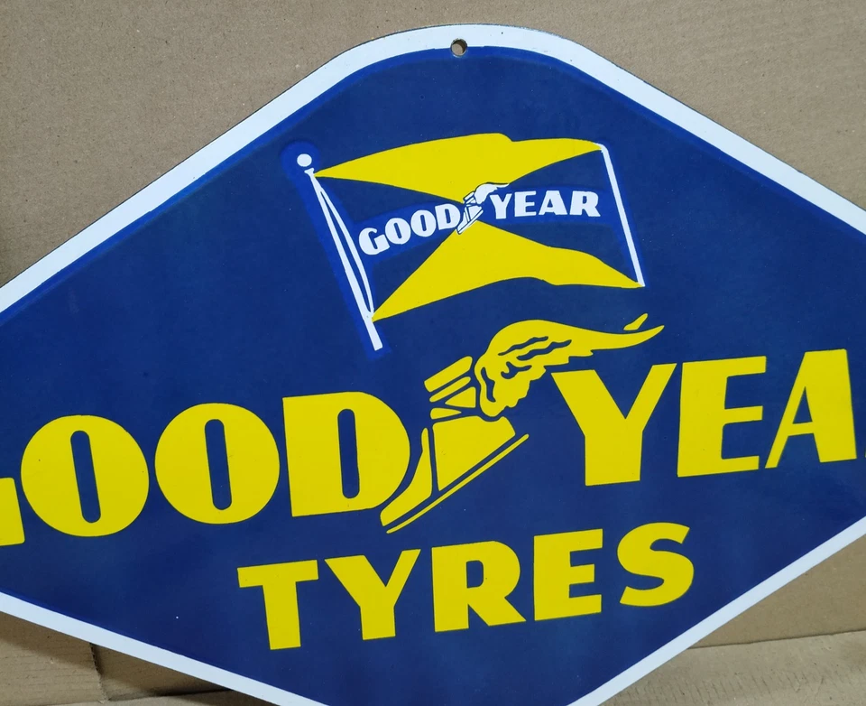 Good Year Tyres Porcelain Enamel Sign 30 x 18 Inches 1 Sided - Image 3 of 4