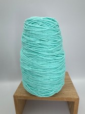 Lily Sugar n Cream Cotton Yarn Cone Aqua Blue 9oz Partially Used
